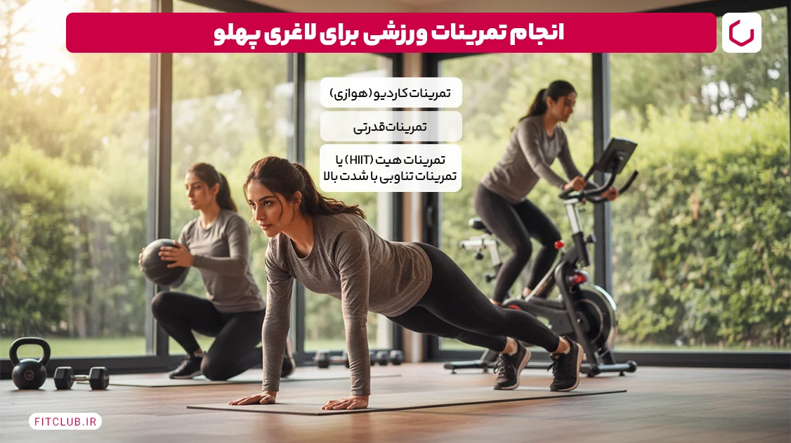 انجام تمرینات ورزشی برای لاغری پهلو | فیت کلاب