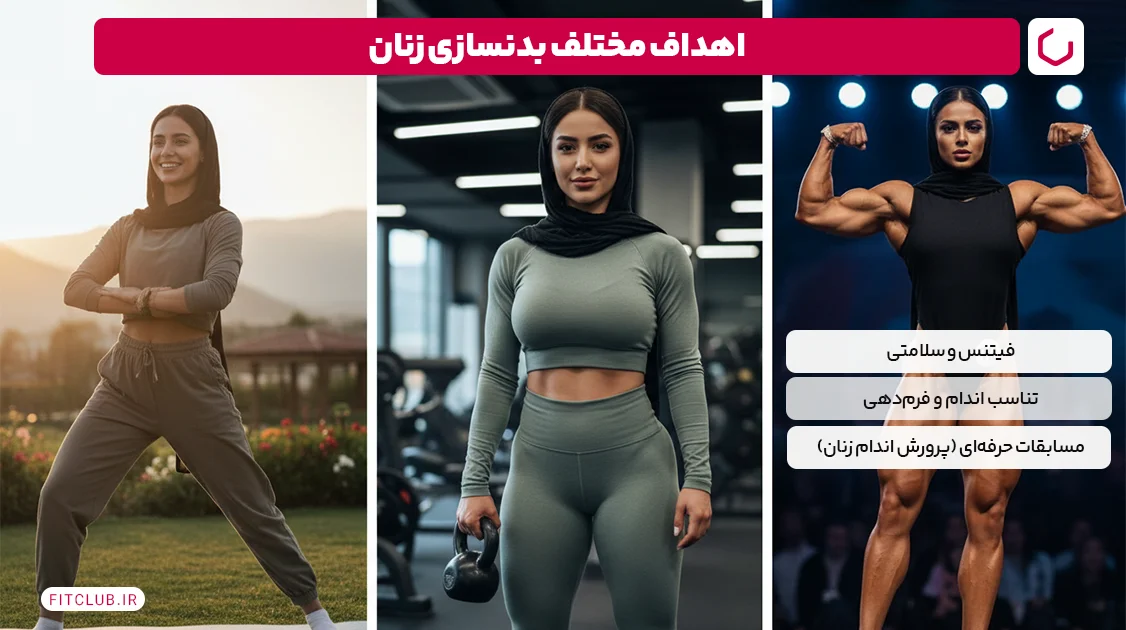 اهداف مختلف بدنسازی زنان | فیت کلاب