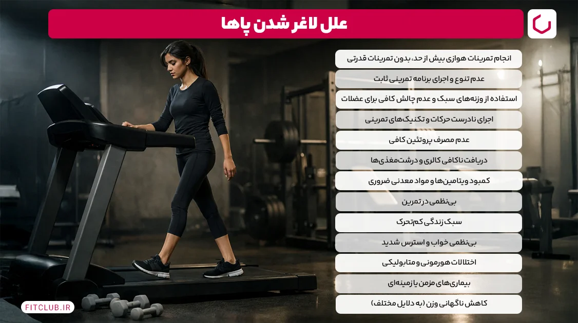 علل لاغر شدن پاها | فیت کلاب