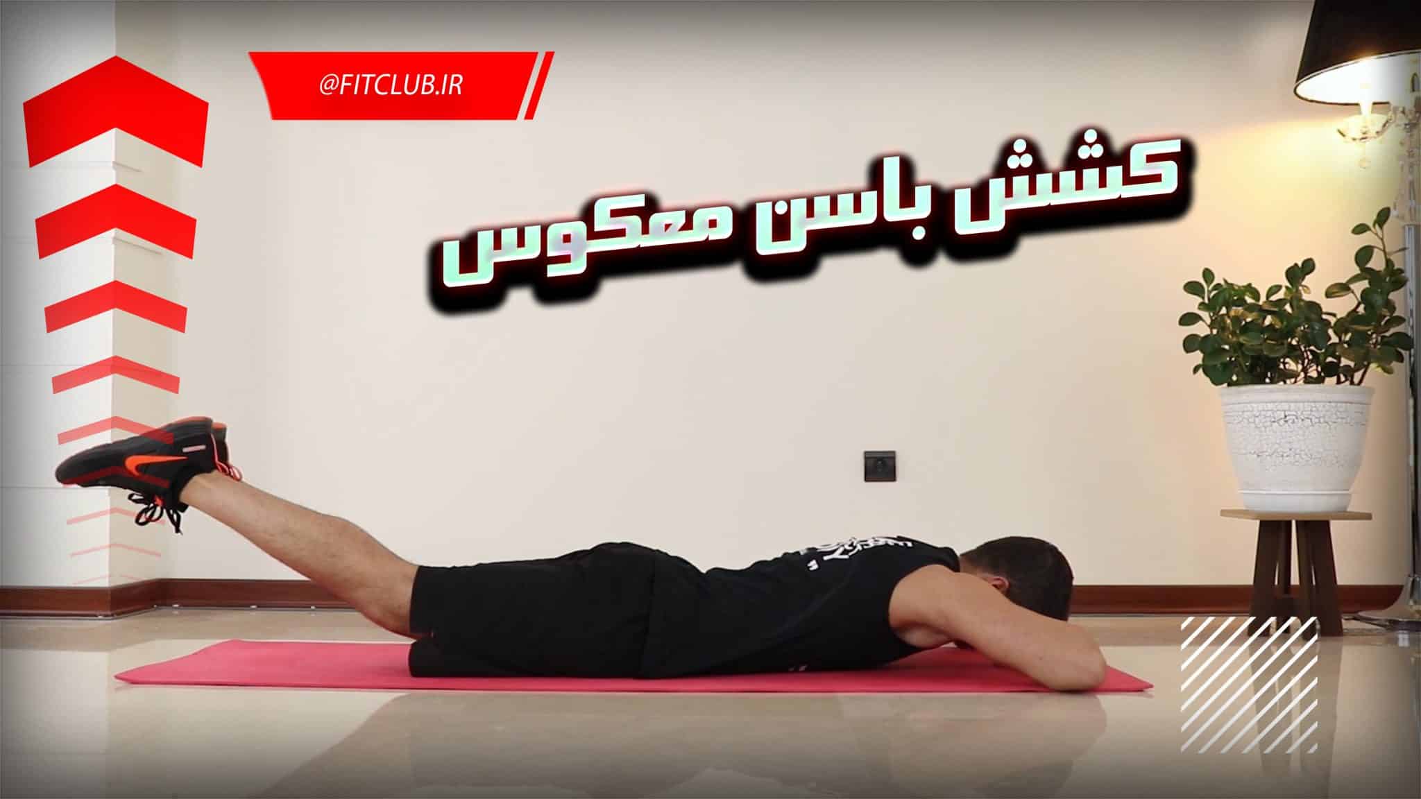 آموزش حرکت بدنسازی کشش باسن معکوس | مجله تخصصی فیت کلاب
