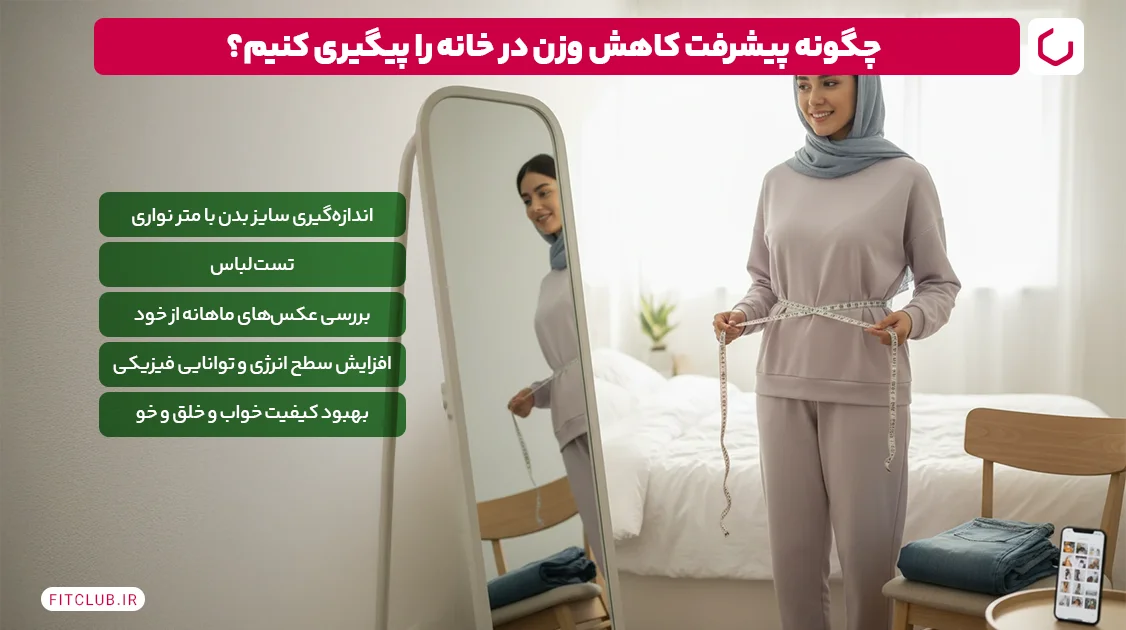 چگونه پیشرفت کاهش وزن در خانه را پیگیری کنیم؟ | فیت کلاب