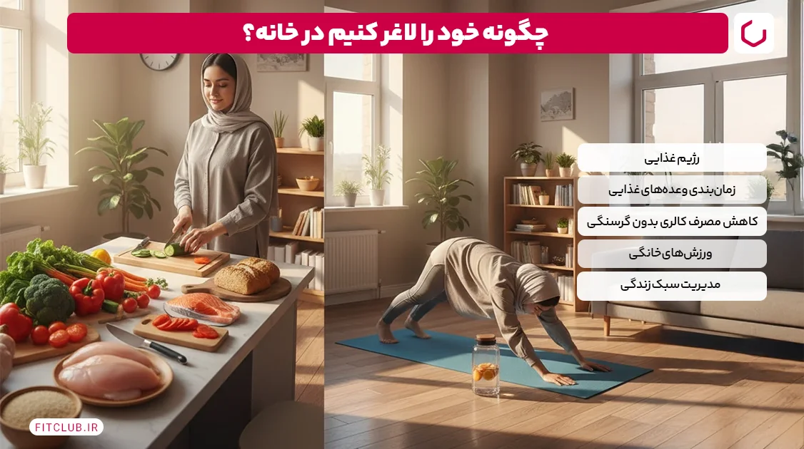 چگونه خود را لاغر کنیم در خانه؟ | فیت کلاب
