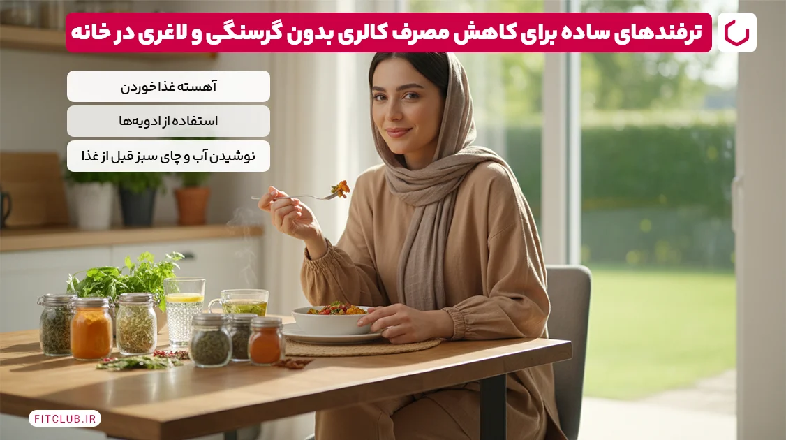 ترفندهای ساده برای کاهش مصرف کالری بدون گرسنگی و لاغری در خانه | فیت کلاب