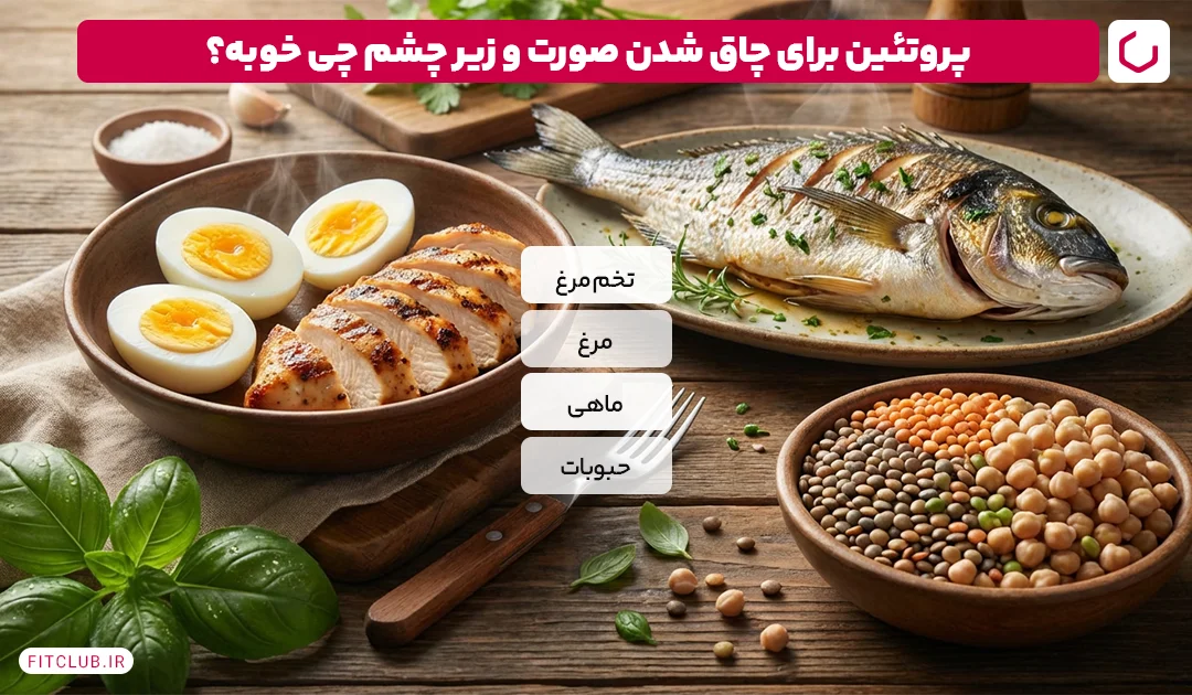 پروتئین باکیفیت برای چاق شدن صورت و زیر چشم | فیت کلاب