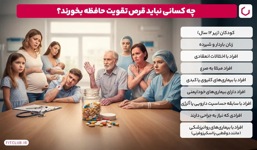 چه کسانی نباید قرص تقویت حافظه بخورند؟ | فیت کلاب