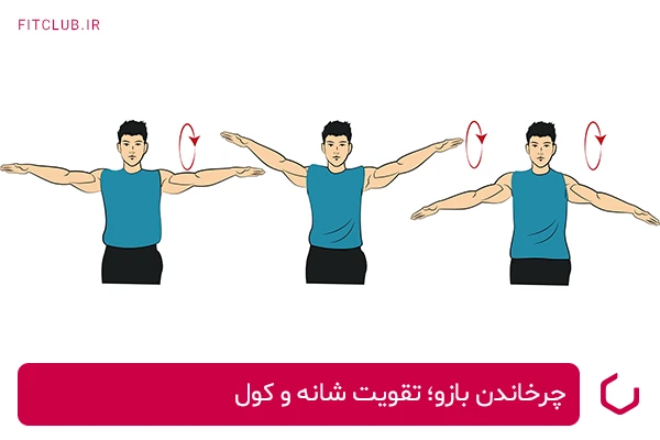 چرخاندن بازو برای تقویت شانه و کول