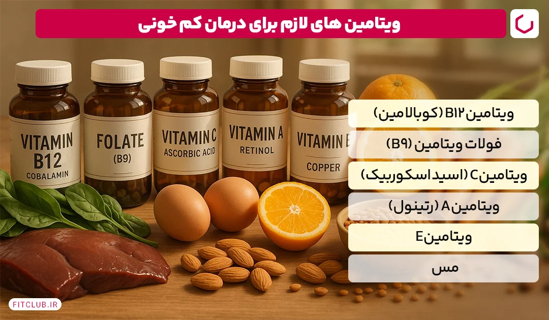 ویتامین های لازم برای درمان کم خونی | فیت کلاب