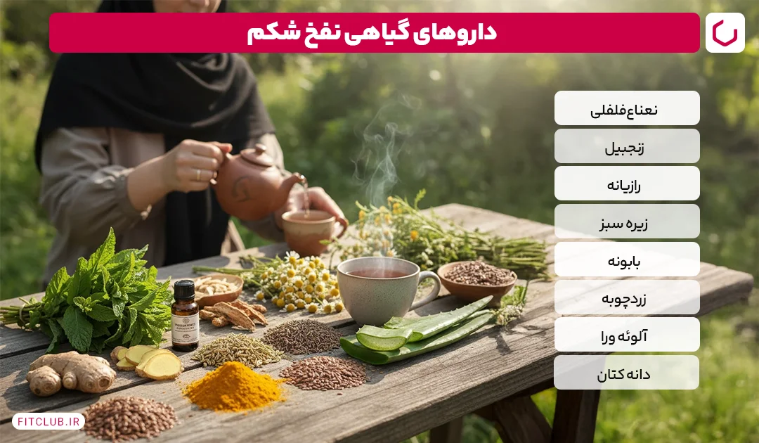 داروهای گیاهی نفخ شکم | فیت کلاب