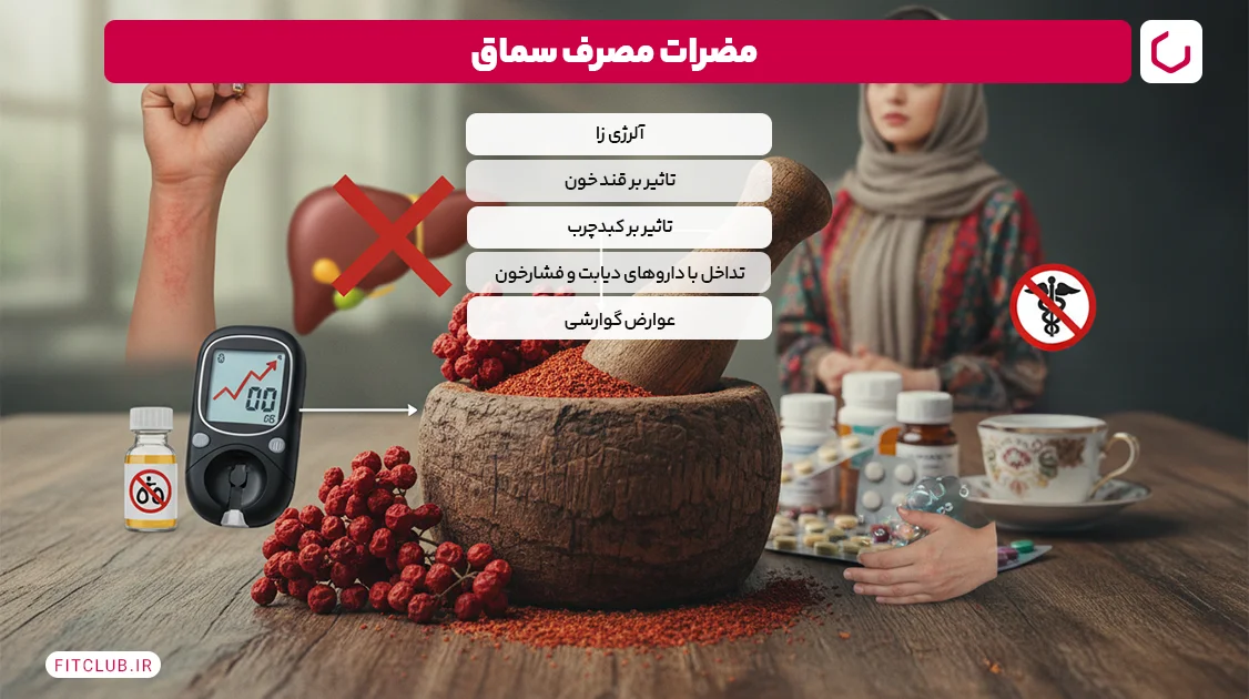 مضرات مصرف سماق | فیت کلاب