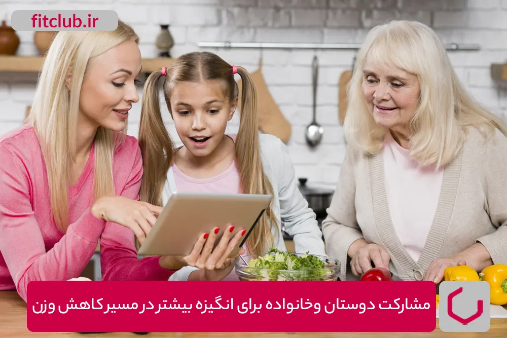 مشارکت دوستان و خانواده برای انگیزه بیشتر در مسیر کاهش وزن