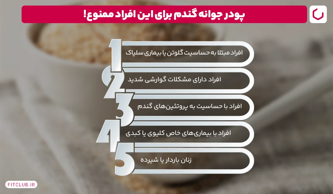 چه کسانی نباید از جوانه گندم برای چاقی استفاده کنند|فیت کلاب