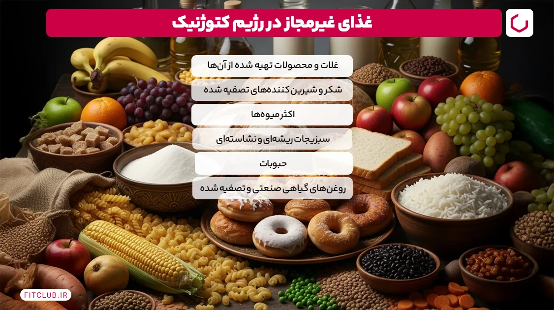غذاهای غیرمجاز در رژیم کتوژنیک | فیت کلاب