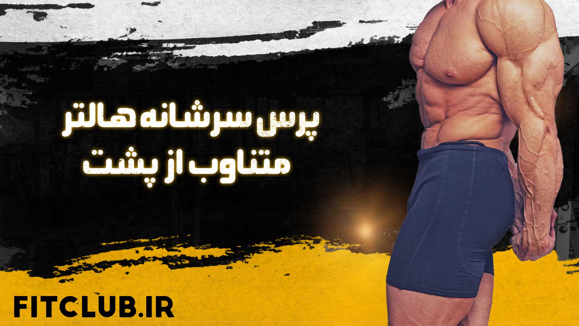 آموزش حرکت ورزشی پرس سرشانه هالتر متناوب از پشت