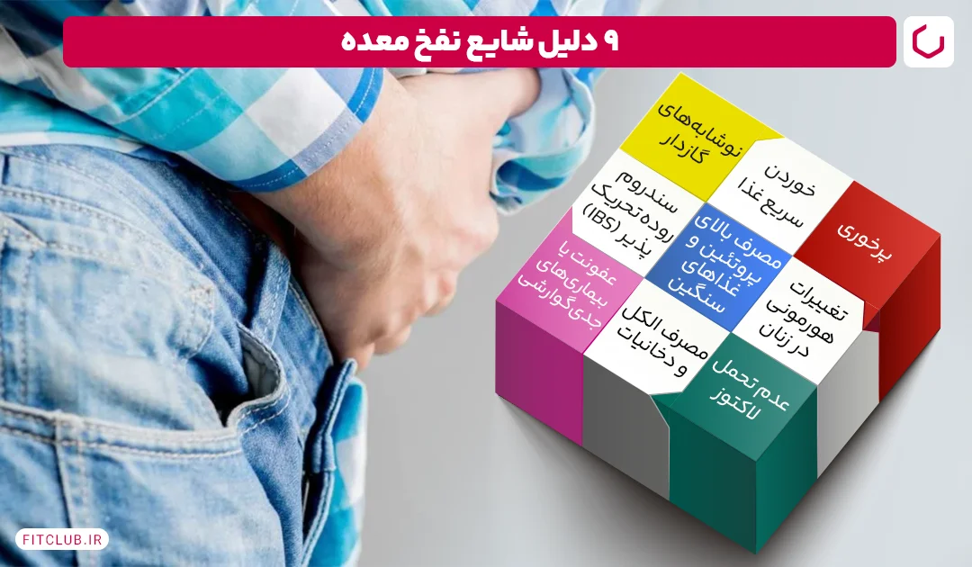 دلایل نفخ معده | فیت کلاب