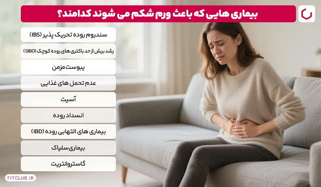 بیماری هایی که باعث ورم شکم می شوند کدامند؟ | فیت کلاب