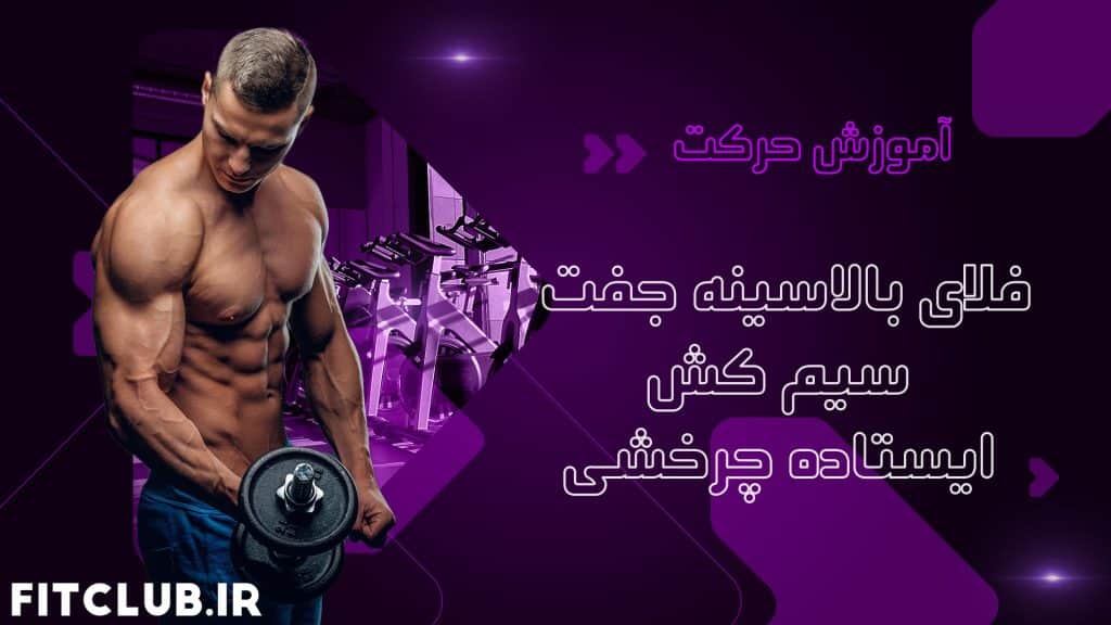 آموزش حرکت ورزشی  فلای بالاسینه جفت سیم کش ایستاده چرخشی