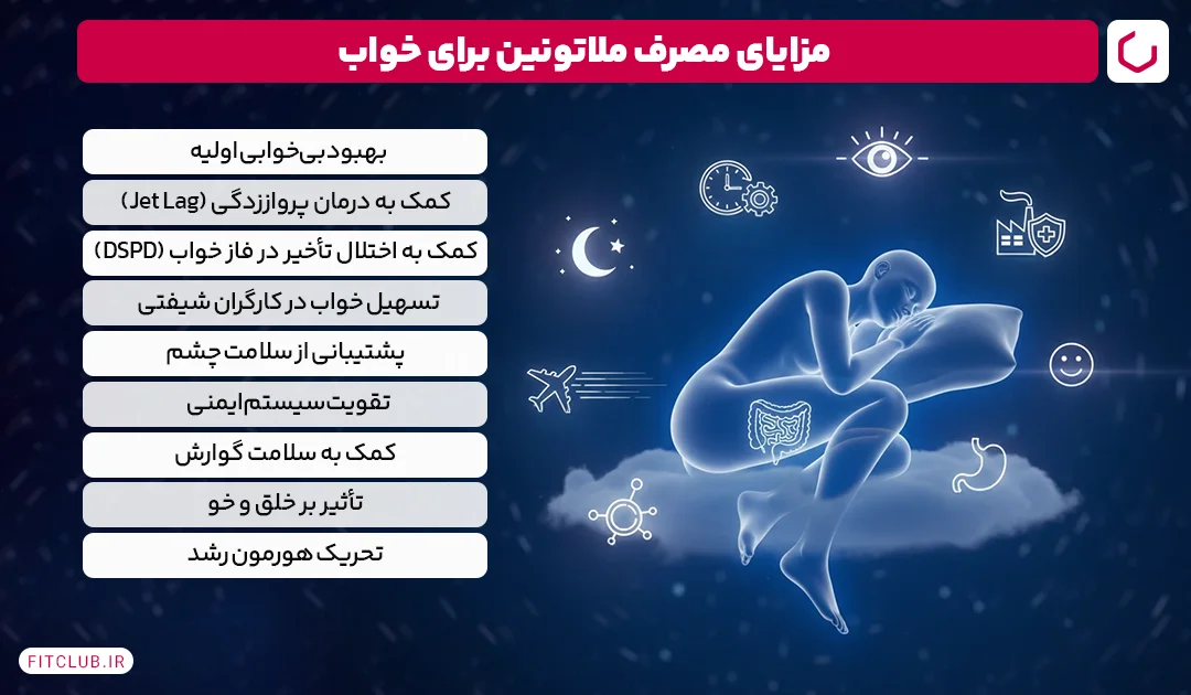 مزایای قرص ملاتونین | فیت کلاب
