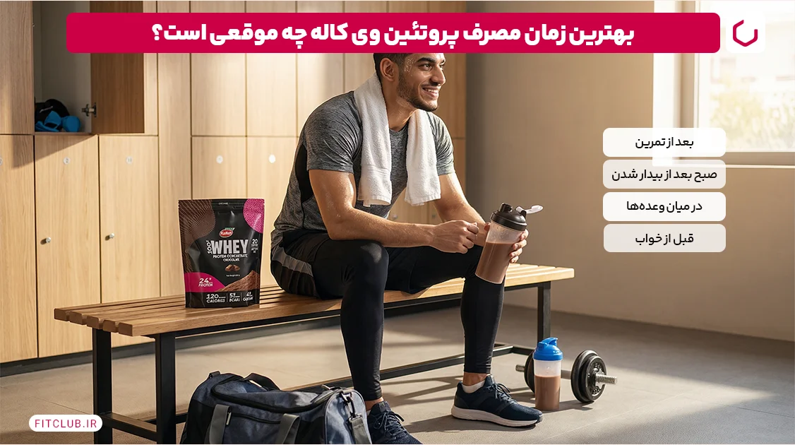 بهترین زمان مصرف پروتئین وی کاله چه موقع است؟ | فیت کلاب
