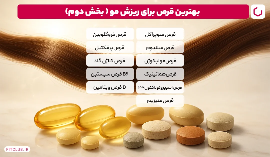 بهترین قرص برای ریزش مو | فیت کلاب