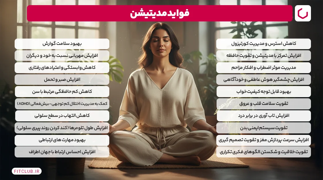 فواید مدیتیشن | فیت کلاب