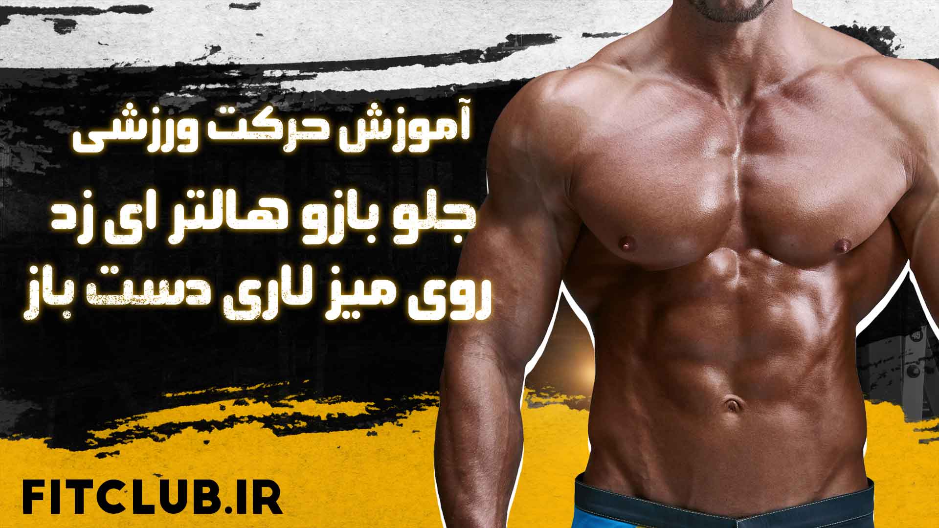 آموزش حرکت ورزشی جلو بازو هالتر ای زد روی میز لاری دست باز