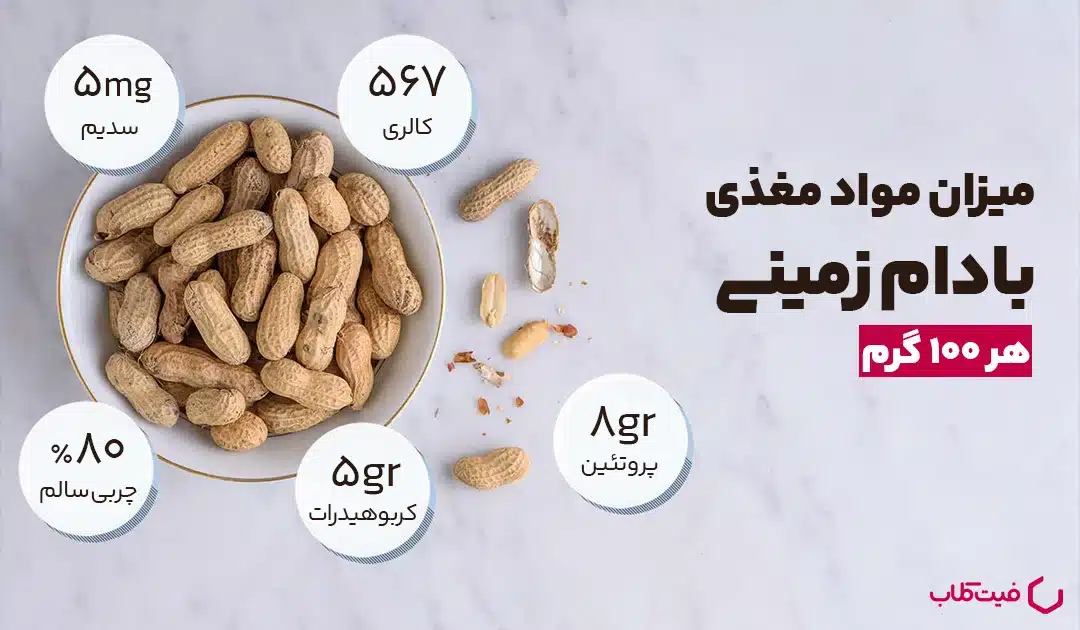 کالری بادام زمینی و ارزش غذایی آن