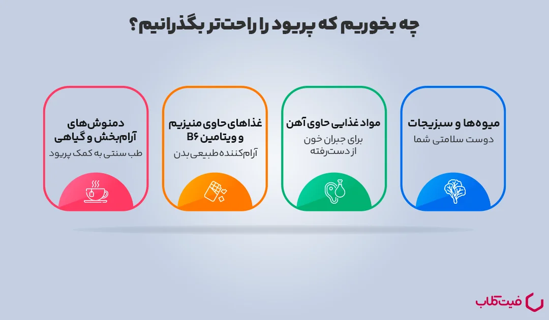 غذاهای مفید در دوران قاعدگی