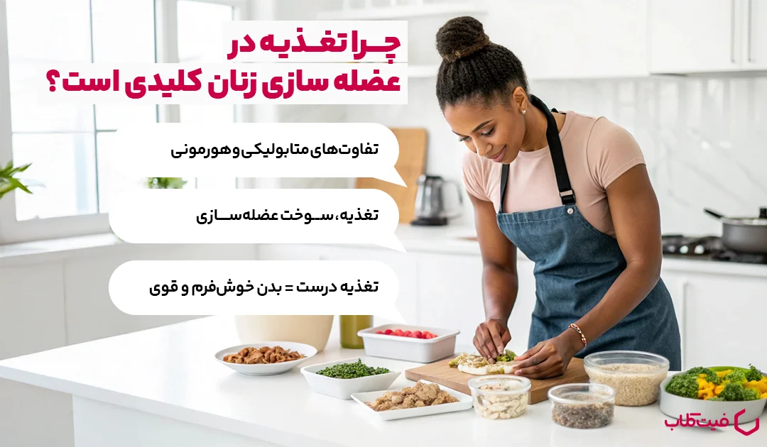 چرا تغذیه در عضله‌ سازی زنان کلیدی است؟