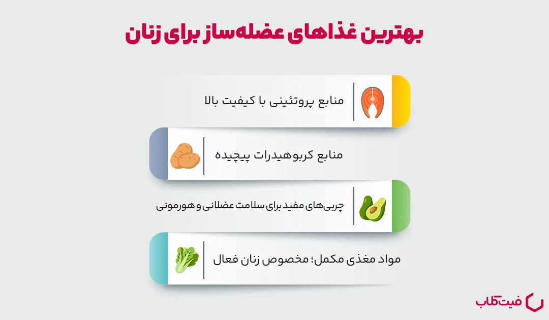 بهترین غذاهای عضله‌ساز برای زنان