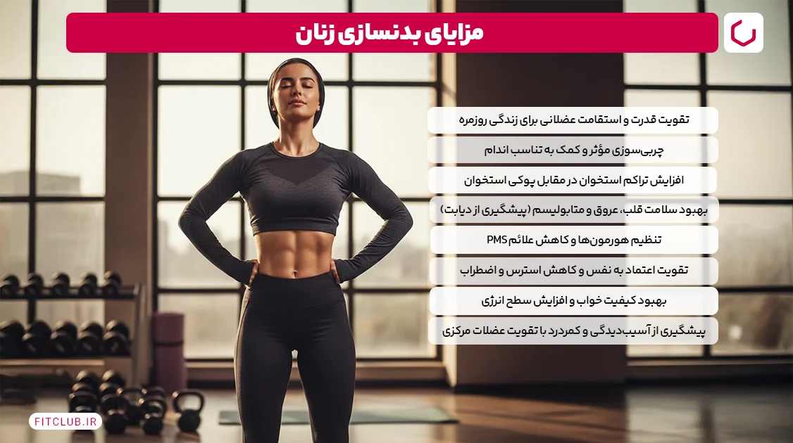 مزایای بدنسازی زنان | فیت کلاب